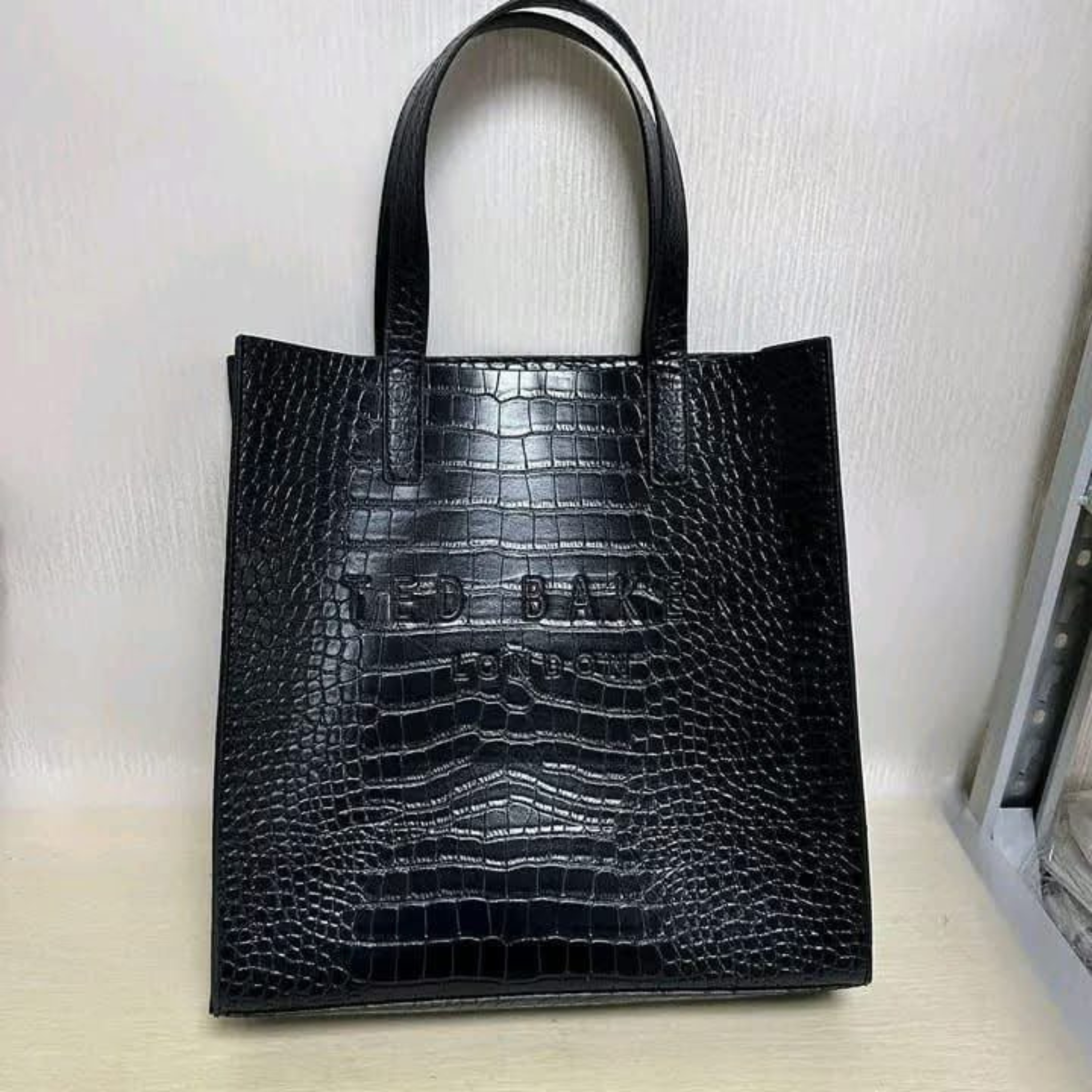 Black Croc Ted Baker Tote